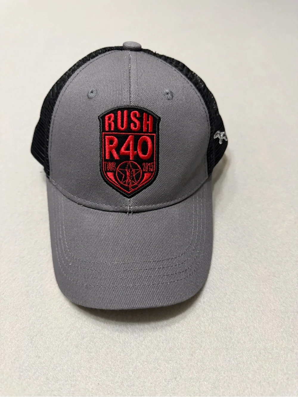 125/125 Rush R40 2015 Tour Trucker Hat Gray Black Snapback Official Cap
